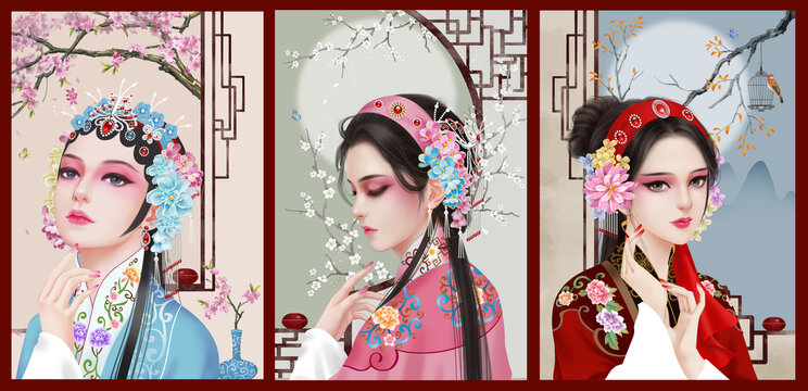 京劇花旦人物