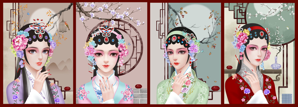 京劇花旦人物