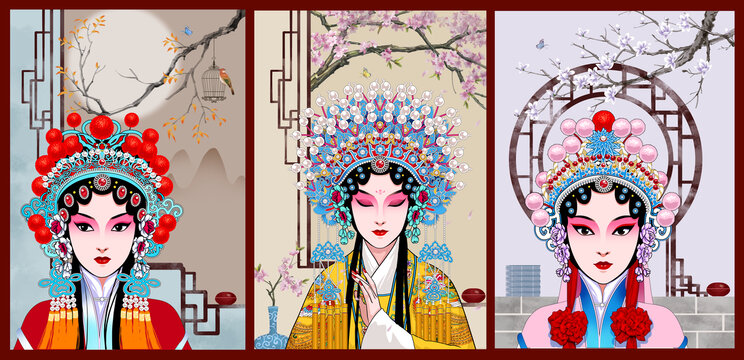 京劇花旦人物