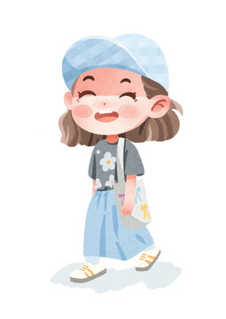 簡(jiǎn)約創(chuàng)意可愛(ài)兒童手繪插畫