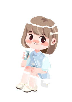 簡約創(chuàng)意可愛兒童手繪插畫