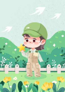 可愛創(chuàng)意兒童插畫