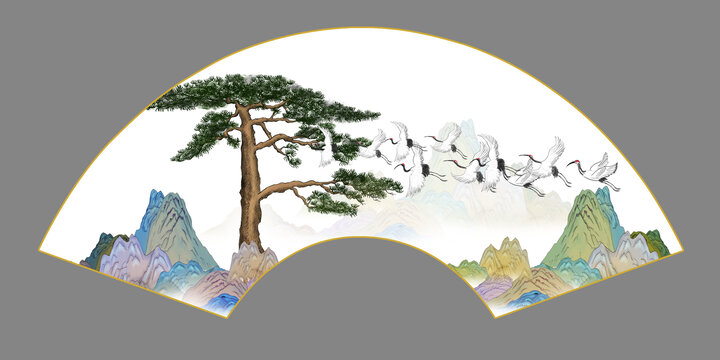 扇形迎客松