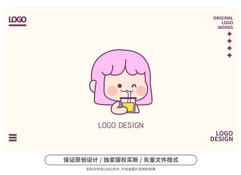 原創(chuàng)卡通女孩logo