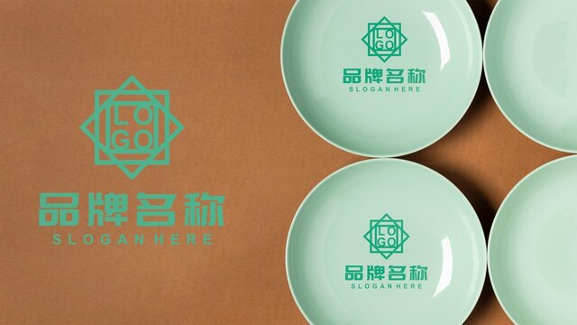 綠色盤子底部logo印字樣機