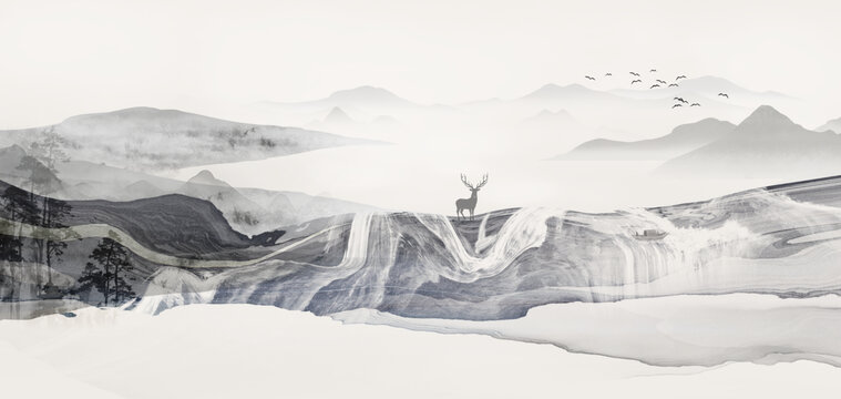 水墨山水畫