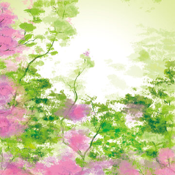 手繪水彩夏日風(fēng)情