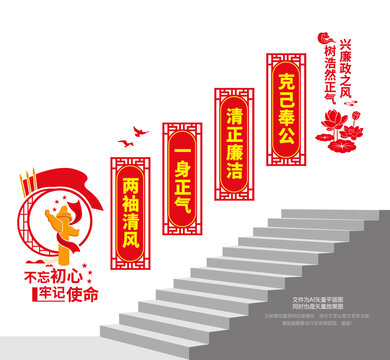 廉政樓道文化墻