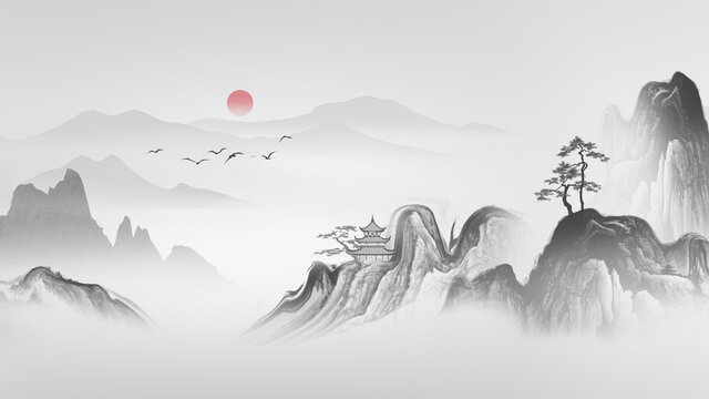 山水風(fēng)景畫(huà)