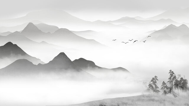 水墨山水畫