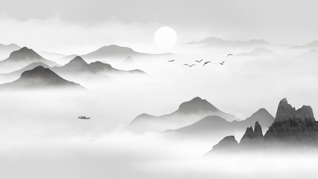 水墨山水畫