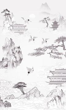 水墨山水畫