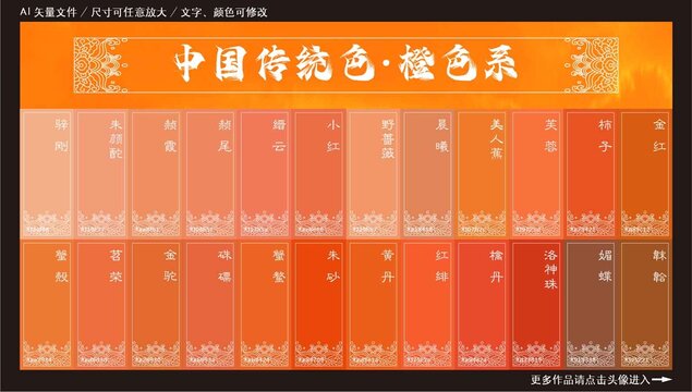 中國傳統(tǒng)色橙色系