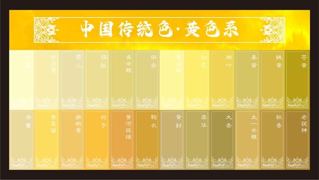 中國傳統(tǒng)色黃色系