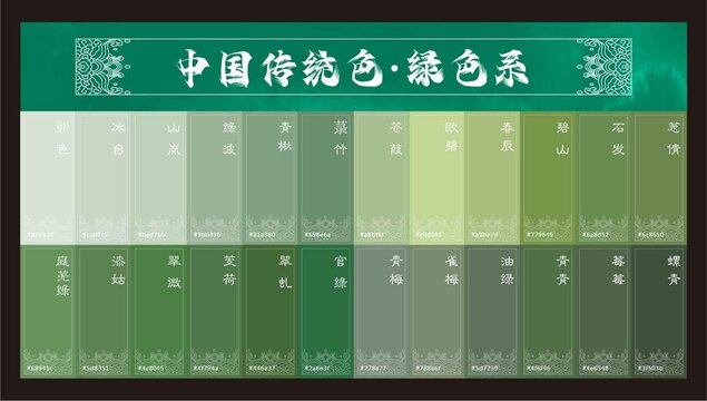 中國傳統(tǒng)色綠色系