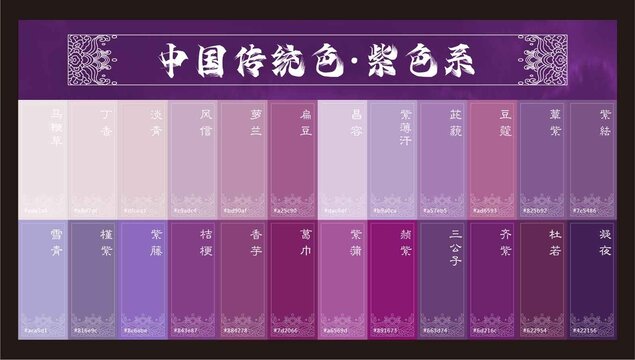 中國傳統(tǒng)色紫色系