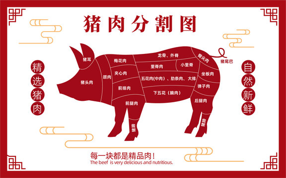 豬肉分割圖