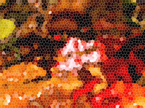 紅色夢幻玻璃貼印花