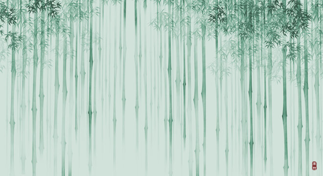 竹林背景墻