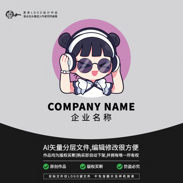 DJ打碟潮流音樂節(jié)國潮LOGO