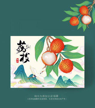 荔枝插畫(huà)禮盒