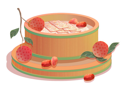 羊肉湯插畫荔枝羊肉湯插畫