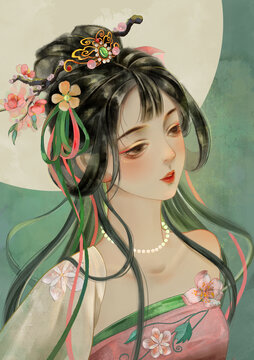 桃花擬人古風(fēng)頭像