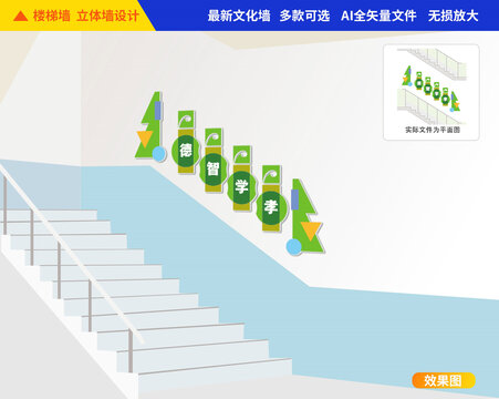 學(xué)校樓梯文化墻