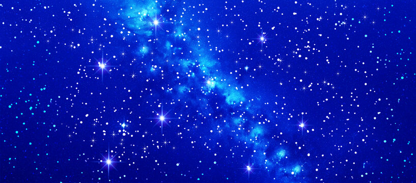 藍色星空背景圖