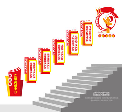 新時(shí)代文明實(shí)踐站樓道
