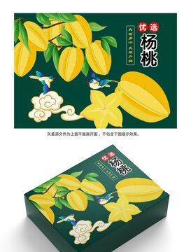 楊桃包裝矢量禮盒