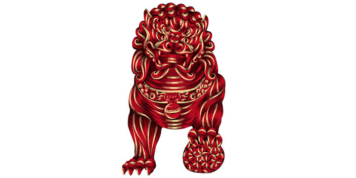 獅子版畫