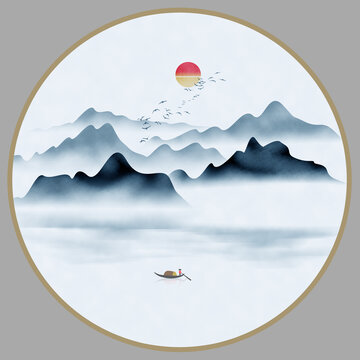 水墨山水畫