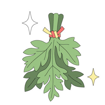 艾草矢量插畫