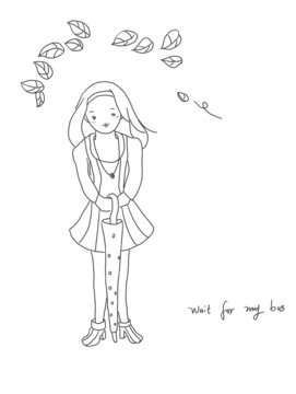 手繪漫畫插畫等巴士