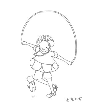 手繪漫畫插畫我家的狗