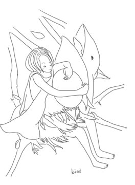 手繪漫畫插畫鳥類