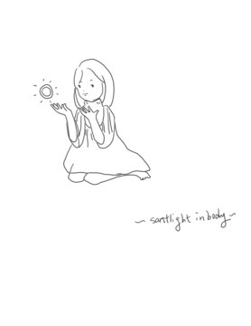 手繪漫畫插畫心中的星光