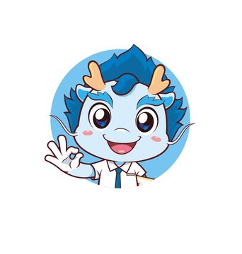 卡通可愛(ài)小龍商務(wù)經(jīng)理OK頭像