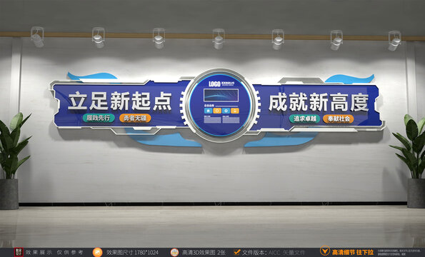 立足新起點(diǎn)文化墻企業(yè)文化