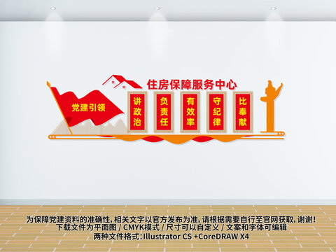 住房保障服務(wù)中心黨建文化墻