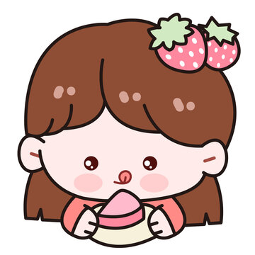 小女孩抱蛋糕LOGO設(shè)計(jì)