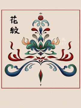 蘭花紋圖樣