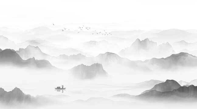 水墨山水畫