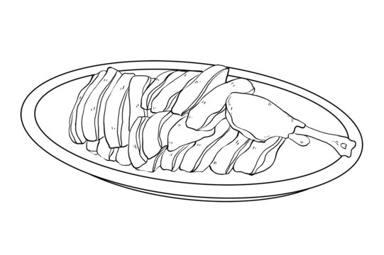 中國(guó)傳統(tǒng)美食江蘇菜鹽水鴨