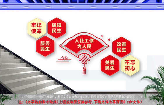 人社局樓梯文化墻