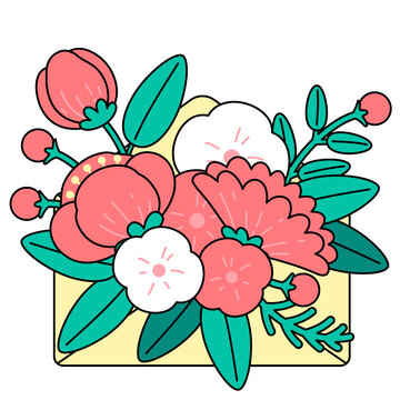 鮮花和信封
