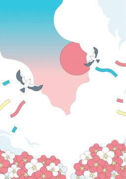 天空背景插畫