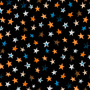 手繪水彩星星