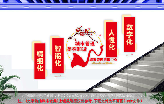 城市管理樓梯文化墻